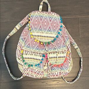 Colorful Geometric Patterned Backpack
